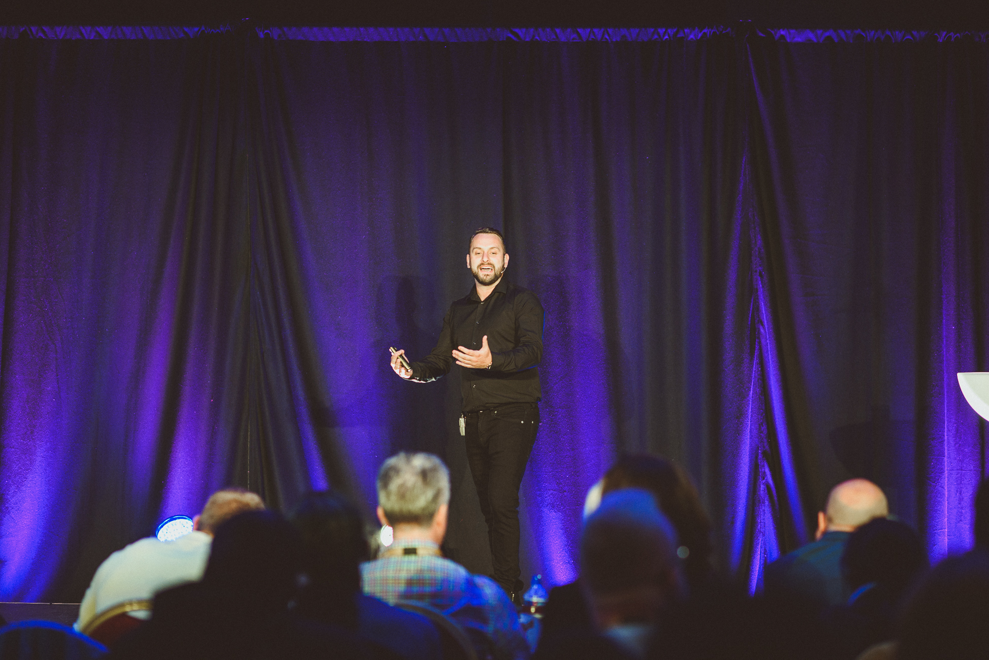 Internet Profits founder speaking on stage